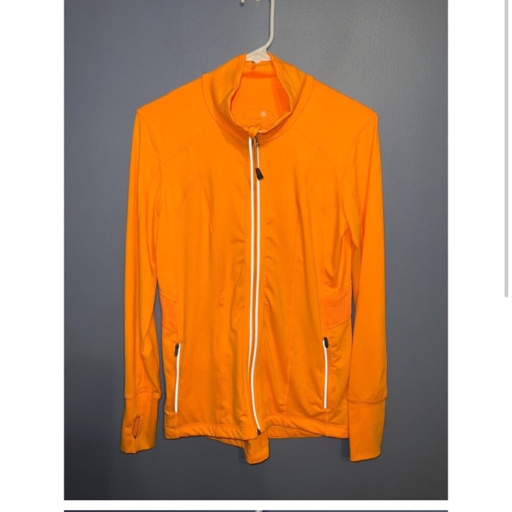 Tangerine Bright Orange Zip-Up Jacket in great used condition size small